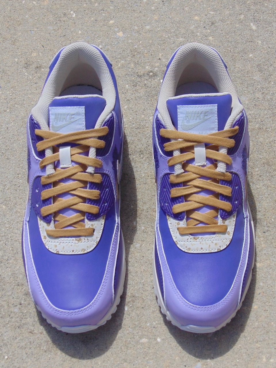 Peanut Butter and Jelly Nike Air Max 90 Leather Custom Painted Shoes